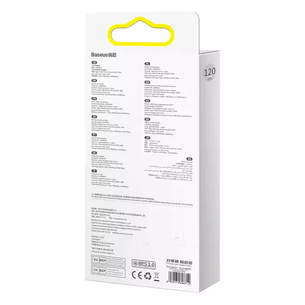 Baseus Flash Series II cable USB - USB Type C / Lightning / micro USB 100 W 1.2 m black (CASS030001) 16