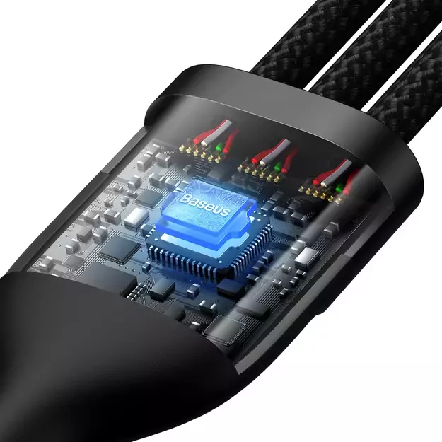Baseus Flash Series II cable USB - USB Type C / Lightning / micro USB 100 W 1.2 m black (CASS030001) 3
