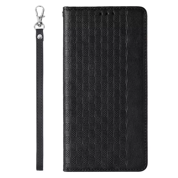 Magnet Strap Case Case for iPhone 13 Pro Max Pouch Wallet + Mini Lanyard Pendant Black 4