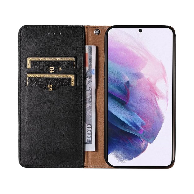 Magnet Strap Case Case for Samsung Galaxy S22 + (S22 Plus) Pouch Wallet + Mini Lanyard Pendant Black 7
