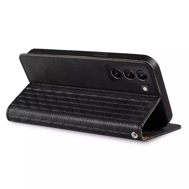 Magnet Strap Case Case for Samsung Galaxy S22 + (S22 Plus) Pouch Wallet + Mini Lanyard Pendant Black 19