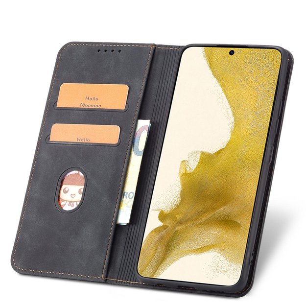 Magnet Fancy Case Case for Samsung Galaxy S22 + (S22 Plus) Pouch Wallet Card Holder Black 5