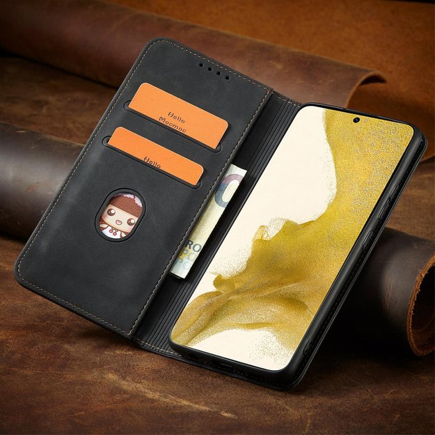 Magnet Fancy Case Case for Samsung Galaxy S22 + (S22 Plus) Pouch Wallet Card Holder Black 9