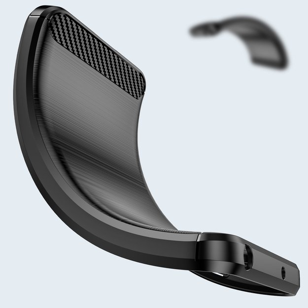 Carbon Case Flexible Cover Sleeve Motorola Moto G Play 2022 black 9