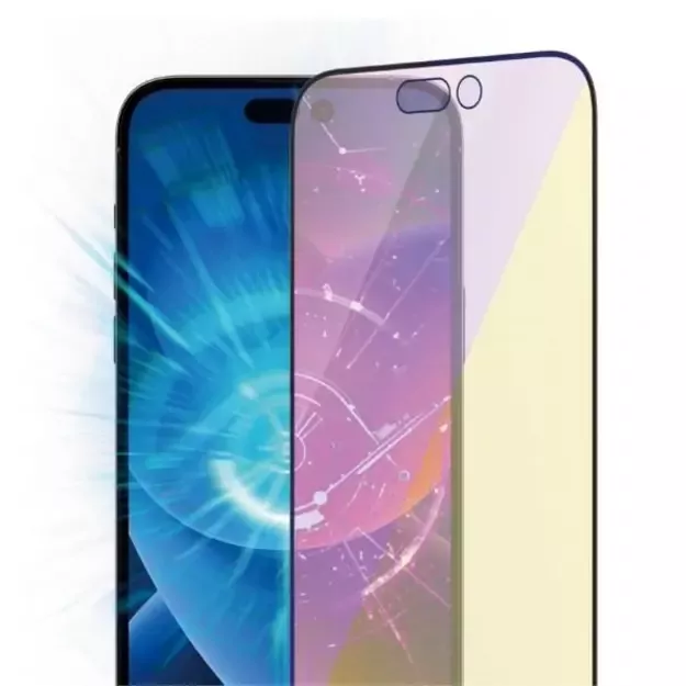 PanzerGlass Ultra-Wide Fit Antibacterial Tempered Glass with Blue Light Filter and Positioner for iPhone 14 Pro Max 6