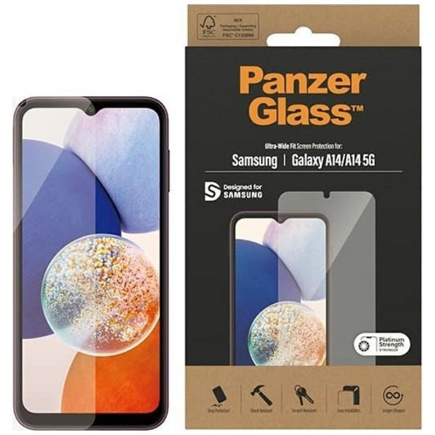 PanzerGlass Ultra-Wide Fit tempered glass for Samsung Galaxy A05s