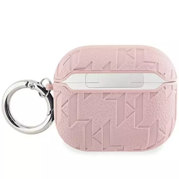 Karl Lagerfeld Monogram Choupette Head case for AirPods 3 - pink 3