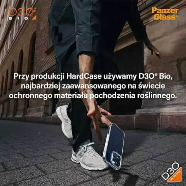 PanzerGlass HardCase with MagSafe with D3O and Military Grade Certified for iPhone 15 Pro - Transparent 3