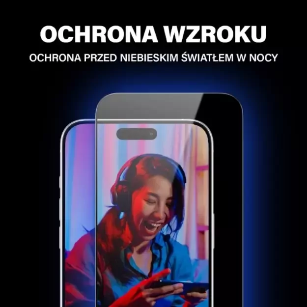 PanzerGlass Ultra-Wide Fit Tempered Glass with Glare and Blue Light Filter with Positioner for iPhone 15 Pro Max 17