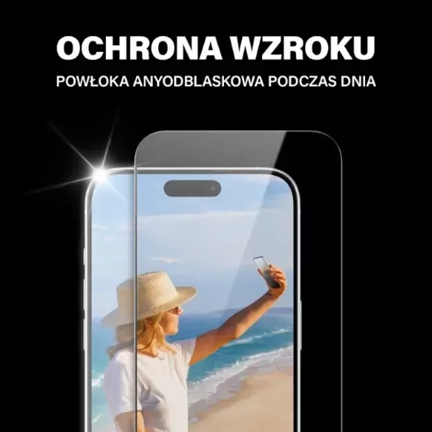 PanzerGlass Ultra-Wide Fit Tempered Glass with Glare and Blue Light Filter with Positioner for iPhone 15 Pro Max 16