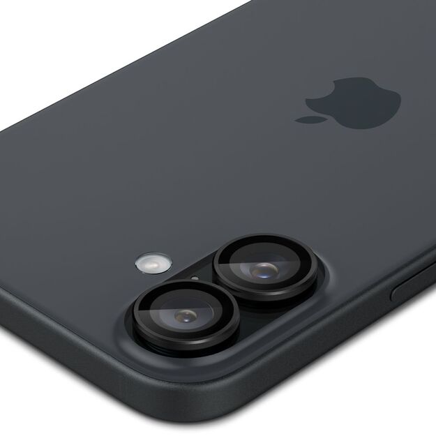 Spigen Glass tR EZ Fit Optik Pro Tempered Glass for iPhone 16 / 16 Plus / 17 Camera (2 pcs.) - Black 4