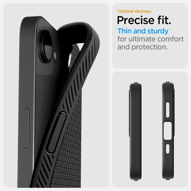 Spigen Liquid Air iPhone 16e Case - Matte Black 16