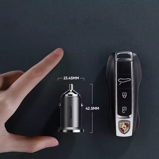 Joyroom fast car charger USB Type C / USB 45 W 5 A Power Delivery Quick Charge 3.0 AFC SCP gray (C-A35) 6