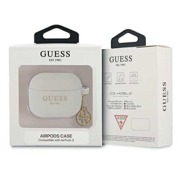 Guess GUA3LSC4EG AirPods 3 cover grey/grey Silicone Charm 4G Collection 4