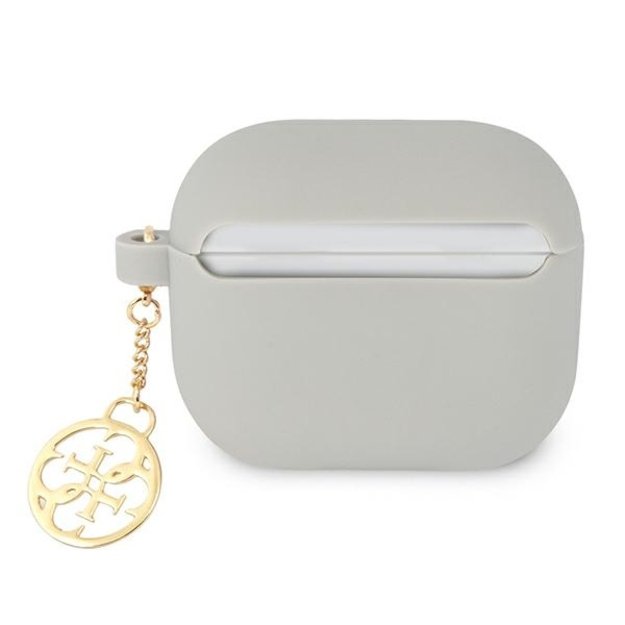 Guess GUA3LSC4EG AirPods 3 cover grey/grey Silicone Charm 4G Collection 3