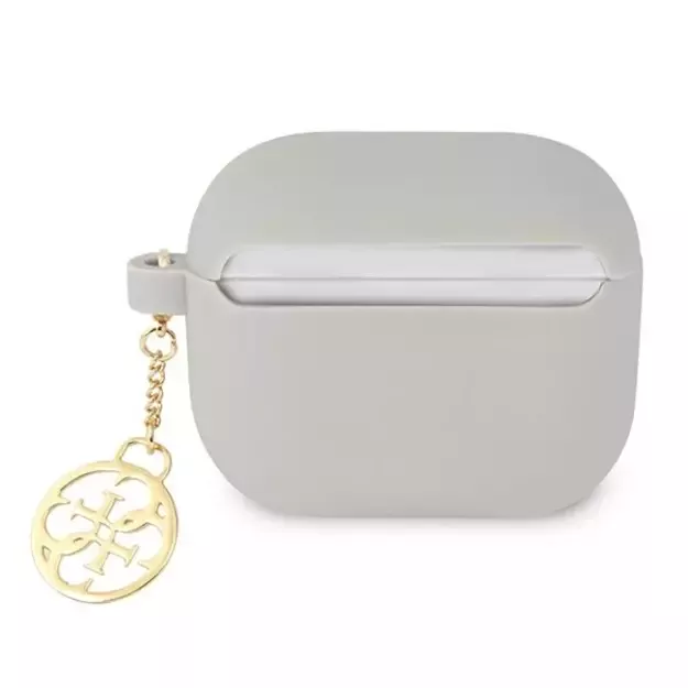 Guess GUA3LSC4EG AirPods 3 cover grey/grey Silicone Charm 4G Collection 1