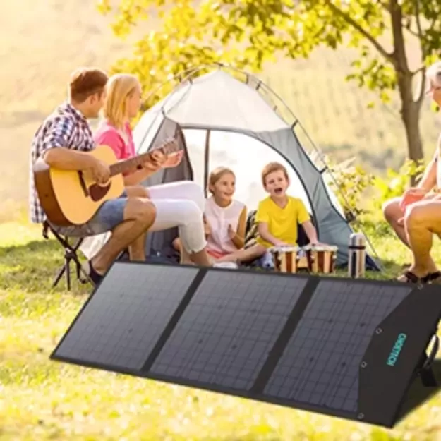 Choetech SC008 solar foldable charger 120W DC / USB-C / 2x USB-A - black 25