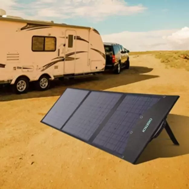 Choetech SC008 solar foldable charger 120W DC / USB-C / 2x USB-A - black 12