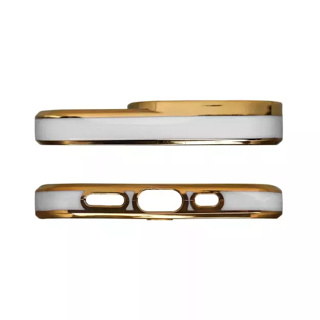Fashion Case Cover for Xiaomi Redmi Note 11 Pro Gold Frame Gel Cover White 1