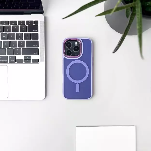 Magnetic Collection MagSafe iPhone 16 Pro Max Case - Purple 5