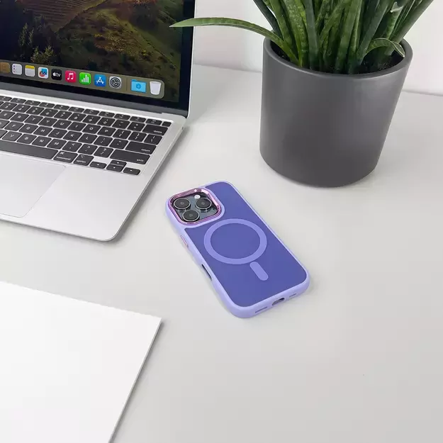 Magnetic Collection MagSafe iPhone 16 Pro Max Case - Purple 6