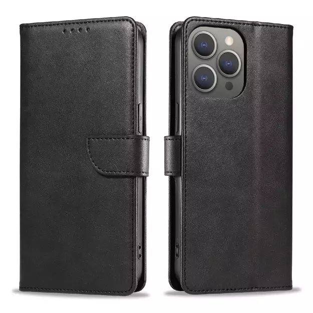 Leather Book Case for iPhone 16 - black 11