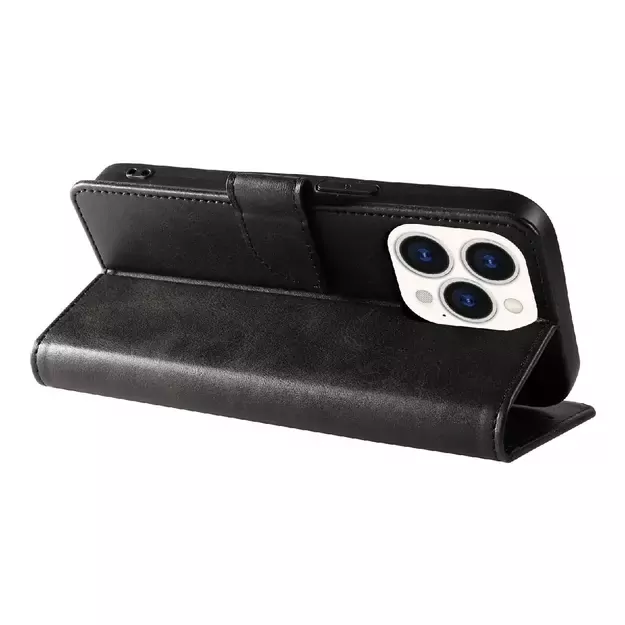 Leather Book Case for iPhone 16 - black 12