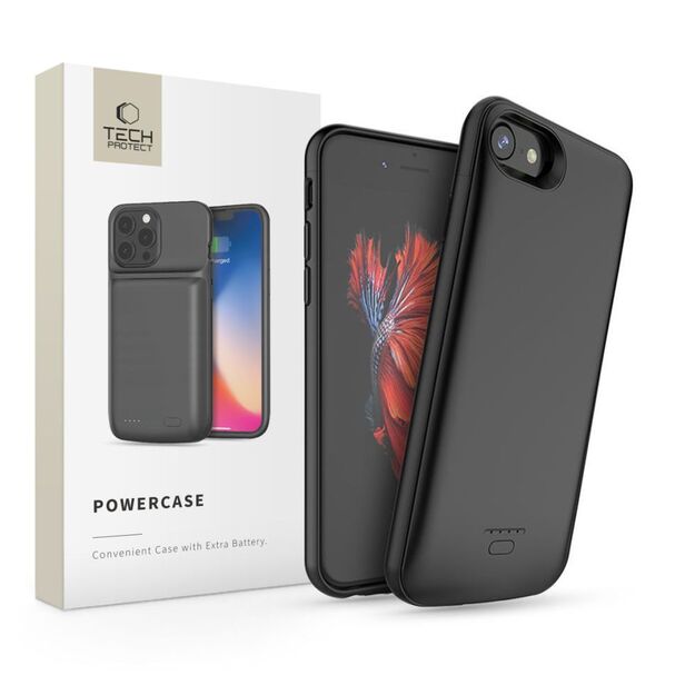Tech-Protect Battery Pack Case for iPhone 6 / 6S / 7 / 8 / SE 2020 / 2022 with 3200mAh Powerbank - Black 10