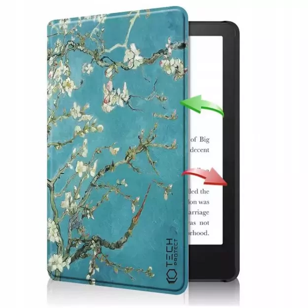 Tech-Protect SmartCase for Kindle Paperwhite V / 5 / Signature Edition - Blue with Sakura Flowers 11