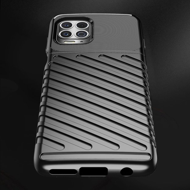 Thunder Case Flexible Tough Rugged Cover TPU Case for Motorola Moto G100 / Edge S black 3