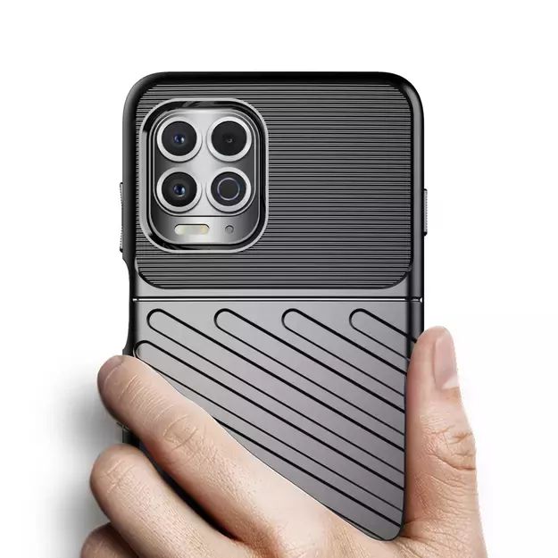 Thunder Case Flexible Tough Rugged Cover TPU Case for Motorola Moto G100 / Edge S black 11