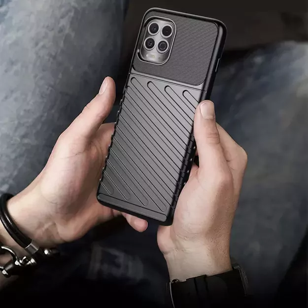 Thunder Case Flexible Tough Rugged Cover TPU Case for Motorola Moto G100 / Edge S black 15