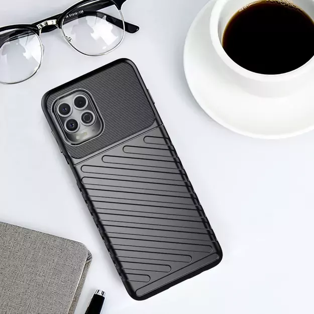 Thunder Case Flexible Tough Rugged Cover TPU Case for Motorola Moto G100 / Edge S black 18