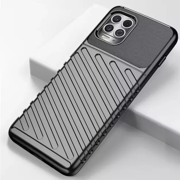 Thunder Case Flexible Tough Rugged Cover TPU Case for Motorola Moto G100 / Edge S black 20