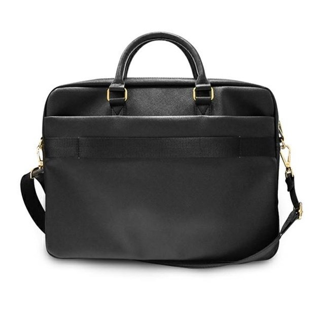Guess Saffiano Script bag for a 16&quot  laptop - black 4