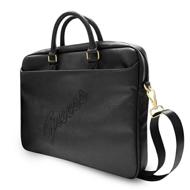Guess Saffiano Script bag for a 16&quot  laptop - black 3