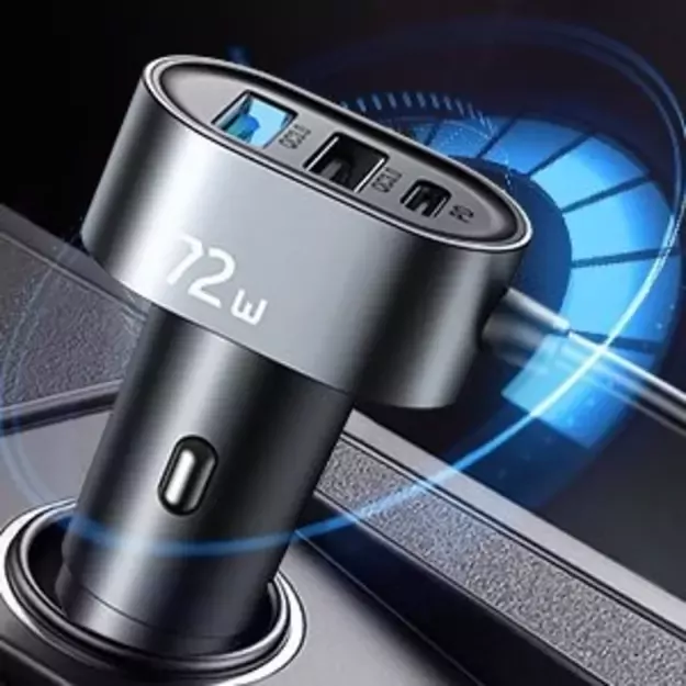 Joyroom car charger 2xPD + 2xQC3.0 72W 1.5m black (JR-CL05) 15