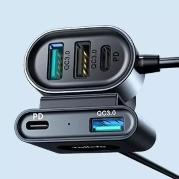 Joyroom car charger 2xPD + 2xQC3.0 72W 1.5m black (JR-CL05) 12