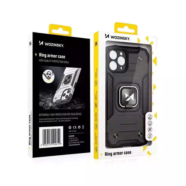 Wozinsky Ring Armor Case Kickstand Tough Rugged Cover for iPhone 13 Pro Max silver 7