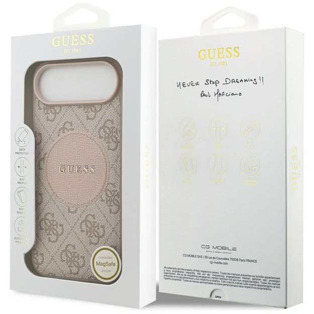 Guess 4G Circle Classic Logo MagSafe case for iPhone Air - pink 7