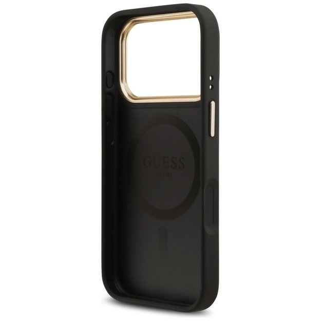 Guess Grained Strass Logo MagSafe case for iPhone 17 Pro - black 6