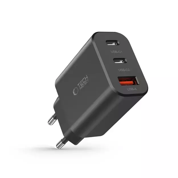 Tech-Protect NC30W charger 2x USB-C PD 30W / USB-A QC 3.0 - black 10