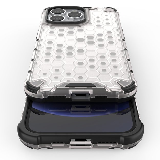 Honeycomb Case armor cover with TPU Bumper for iPhone 13 Pro green 22