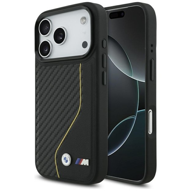 BMW M Carbon Line &amp  Logo MagSafe Case for iPhone 17 Pro - Yellow