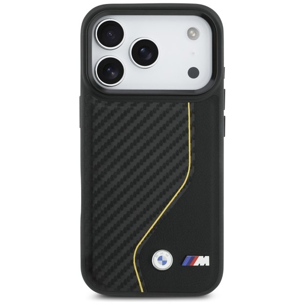 BMW M Carbon Line &amp  Logo MagSafe Case for iPhone 17 Pro - Yellow 2