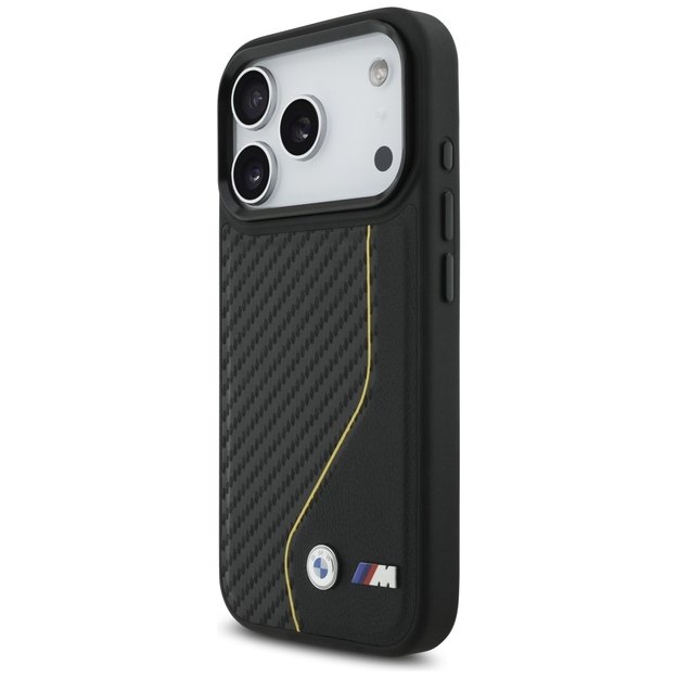 BMW M Carbon Line &amp  Logo MagSafe Case for iPhone 17 Pro - Yellow 1