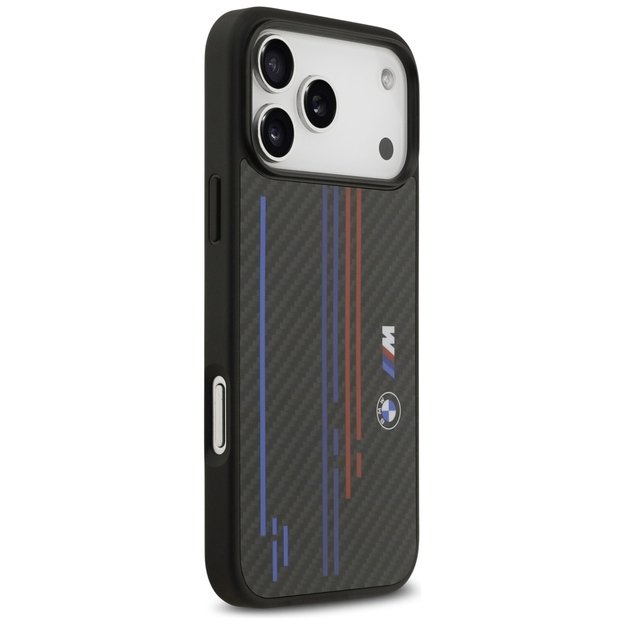 BMW M Kevlar Lines &amp  Logo MagSafe Case for iPhone 17 Pro Max - Black 3