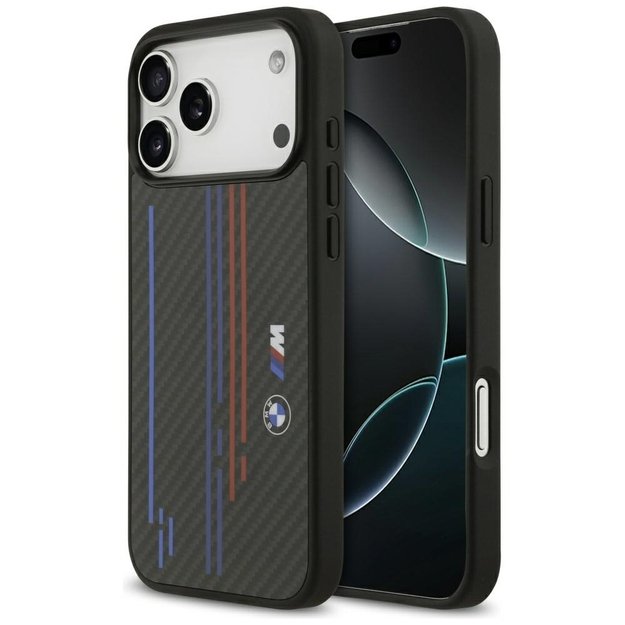 BMW M Kevlar Lines &amp  Logo MagSafe Case for iPhone 17 Pro Max - Black
