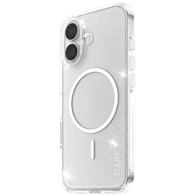CARE by PanzerGlass Flagship Urban Explorer Case w. White MagSafe for iPhone 17 - Clear Glitter 1