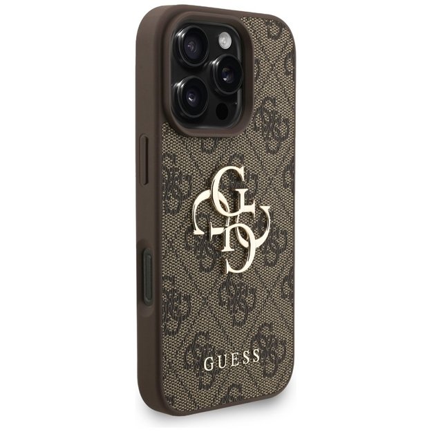 Guess 4G Strap 4G Classic Logo Case for iPhone 16 Pro - Brown 3